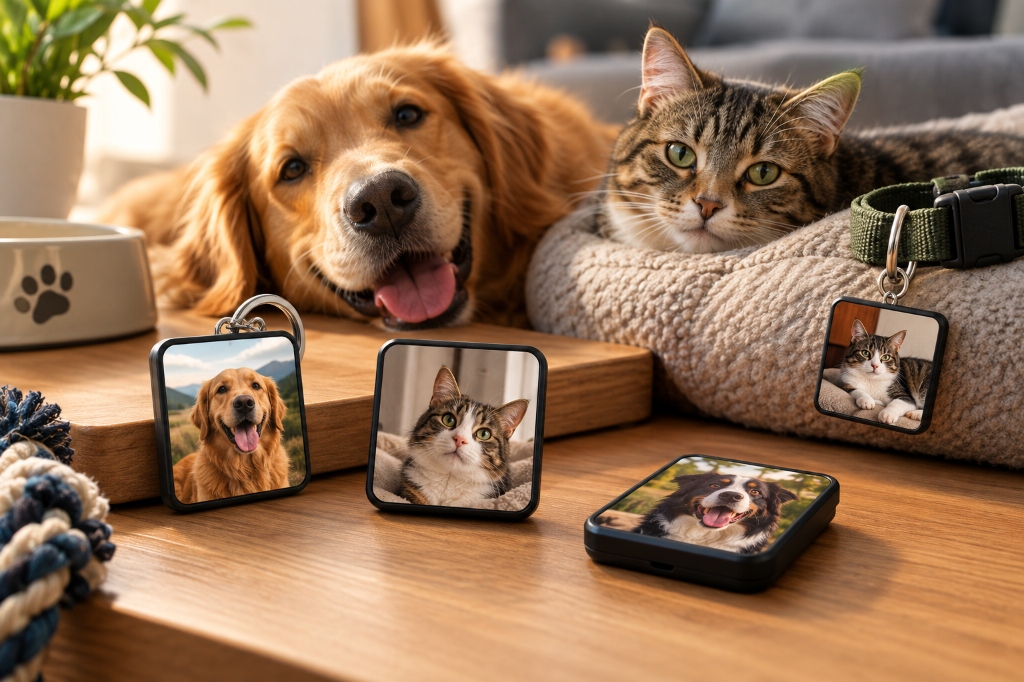 Pet Tap Tiles photographic mini artwork display mockup